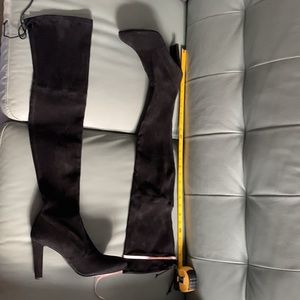 Stuart Weitzman® Black 'highland' Over The Knee Suede Stretch